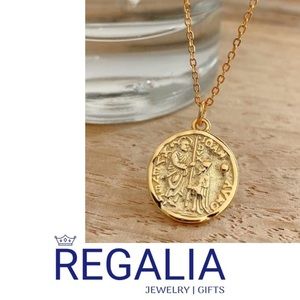 ✨18k Gold Vermeil Necklace with Unique Amulet Medallion✨SPRING SALE 🌻Gift
